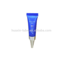 small diameter plastic tube and gel cosmetic container